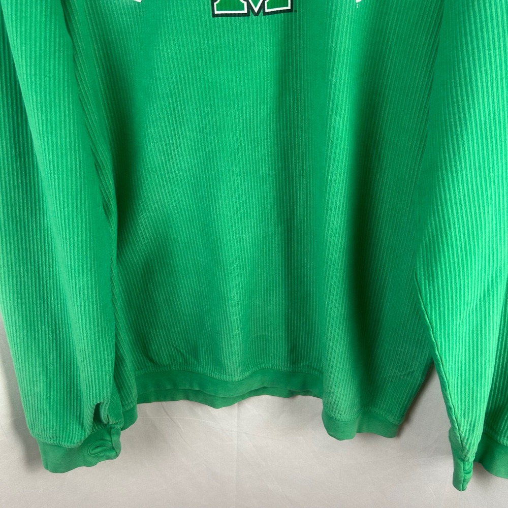 Pressbox Marshall University Thundering Herd Ribbed Sweatshirt Green Womens 2XL - Picture 5 of 8